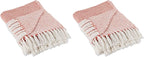 DII Woven Throw Collection 100% Cotton, Basketweave, 50x60, Spice (Pack of 2)