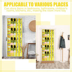 Windyun 40 Over the Door Shoe Organizer Large Mesh Pocket Hanging Shoe Rack for Closet Yellow Nonslip Behind Door Storage Hol