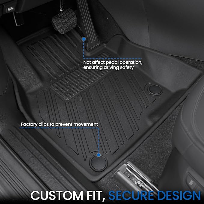 Floor Mats Set for 2017-2025 Mazda CX-5, All Weather TPE Backrest Mat Trunk Mat Cargo Liner Door Sill Guards Accessories for CX5 (Full Mats Set)