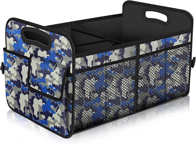 Femuar Car Trunk Organizer with 72L Large Capacity Waterproof Collapsible and 11 Pockets, Trunk Organizer for Car SUV/Jeep/Se