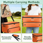 ANILD Golf Trunk Organizer, 2 Layer Golf Storage Case with Separate Ventilated Compartment for 2 Pair Shoes, for Balls, Tees,