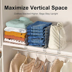 Purse Organizer for Closet Shelf Dividers: 8-Pack Adjustable Clear Acrylic Bag Storage Organizer for Handbags, Sweaters, Towe
