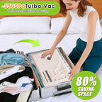 Travel Vacuum Storage Bags for Clothing with Rechargeable Air & Hand Pump, 21 Pack Portable Space Saver Bags, Compression Pac