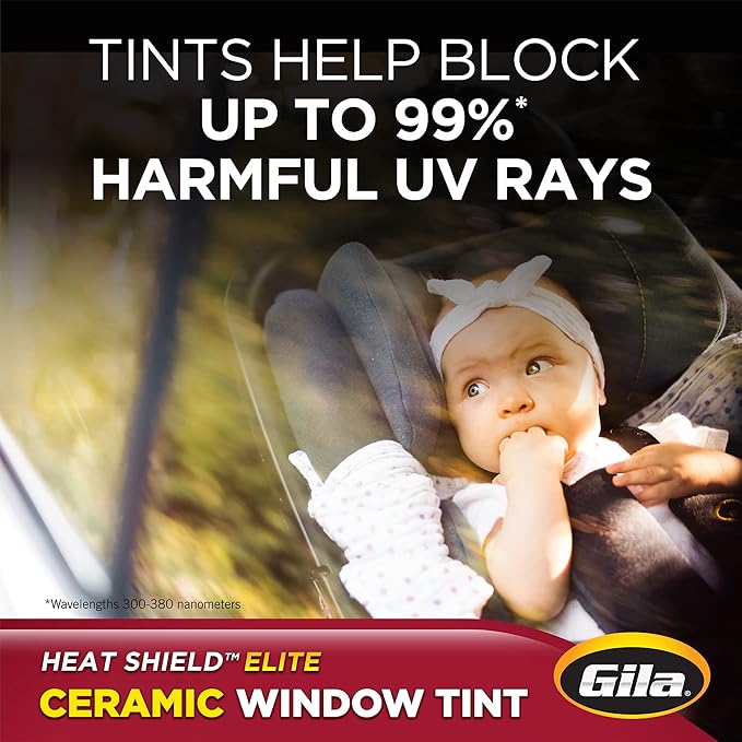 Gila® Heat Shield Elite™ 35% VLT Automotive Ceramic Window Tint DIY Advanced Heat Control Glare Control 2ft x 6.5ft (24in x 78in)