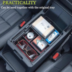 PIMCAR Center Console Organizer for 2023 2024 2025 2026 Honda CR-V LX/EX/EXL/Sport/Sport-L/Sport Touring Hybrid ABS Plastic Material Armrest Box Insert Tray Accessories-Red Trim