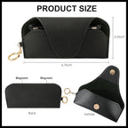 Magnetic Sunglass Holder for Car Visor, Travel Sunglasses Case with Clip for Purse, Eyeglasses Case
