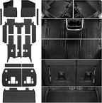 Floor Mats Set for 2022-2025 2026 Kia Carnival 8 Seats(Gas Only), All Weather TPE Backrest Mat Trunk Lower Well Mat Cargo Liner Door Sill Guards Accessories (Full Mats Set for Full Coverage)