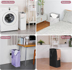 efluky Slim Laundry Basket, Narrow Laundry Hamper with Handles, Collapsible Dirty Clothes Hamper, Tall Laundry Bin for Laundr