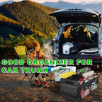 Car Trunk Organizer, Multi-Compartment Auto Trunk Storing Bag with Pockets, Collapsible Organizer and Storage for Sedans, SUVs,