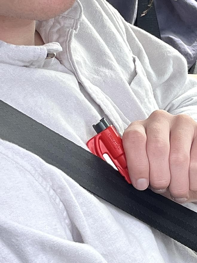resqme The Original Emergency Keychain Car Escape Tool, 2-in-1 Seatbelt Cutter and Window Breaker, Made in USA, Family Pack o