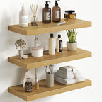 Fun Memories Floating Shelves for Wall 24 Inch Set of 3, Farmhouse Floating Shelves with Invisible Heavy Duty Bracket, 10 Inc
