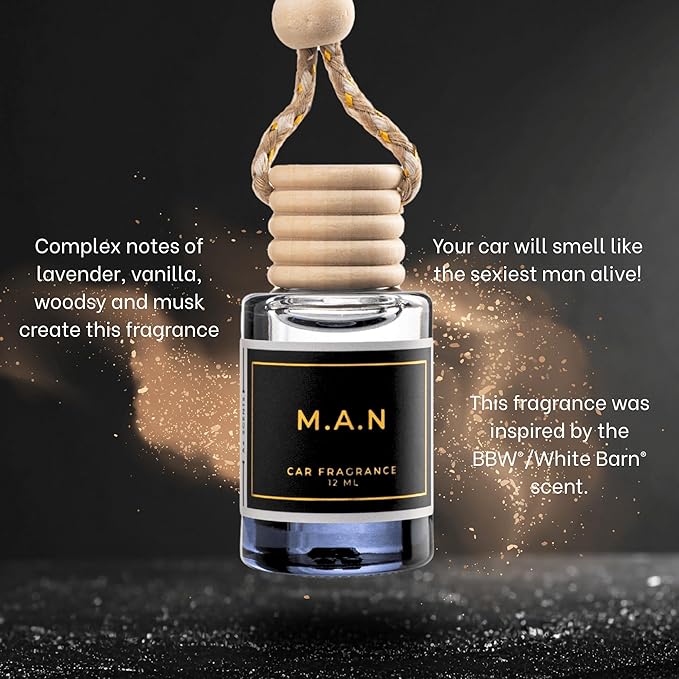 M.A.N Car Hanging Diffuser, Your Car will Smell Like the Sexiest Man Alive! - 12ml, Hanging Air Freshener for Automobile and 