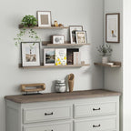 Axeman 36 Inch Floating Shelves | Grey Picture Ledge Shelf Set of 3 | Rustic Grey Wood Wall Shelves with Lip | 36" Picture Sh