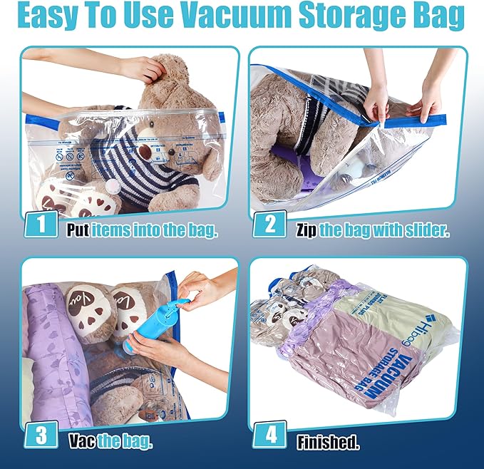 Vacuum Storage Bags Jumbo and XXL, Extra Large Vacuum Seal Bags for Bedding Blankets Comforters Clothing (3J+3XXL)