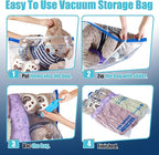 Vacuum Storage Bags Jumbo and XXL, Extra Large Vacuum Seal Bags for Bedding Blankets Comforters Clothing (5J+5XXL)