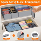 TasticTotes Drawer Organizer Clothes, 16 Pack Drawer Organizers and Underwear Organizer for Nursery, Dividers Clothes Organiz