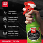 Griot's Garage Ceramic 3-in-1 Wax, SiO2 Spray for Cars, Trucks, and RV’s, Provides Protection and Water Beading on Paint, Wheels, Plastic, Rubber Trim, Chrome, and More, 10978, 22 oz