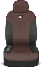 CAT Brown & Black Seat Covers for Cars, Trucks, & SUV - Set of (2) MeshFlex Car Seat Cover Front Seat Protectors - Airbag Com