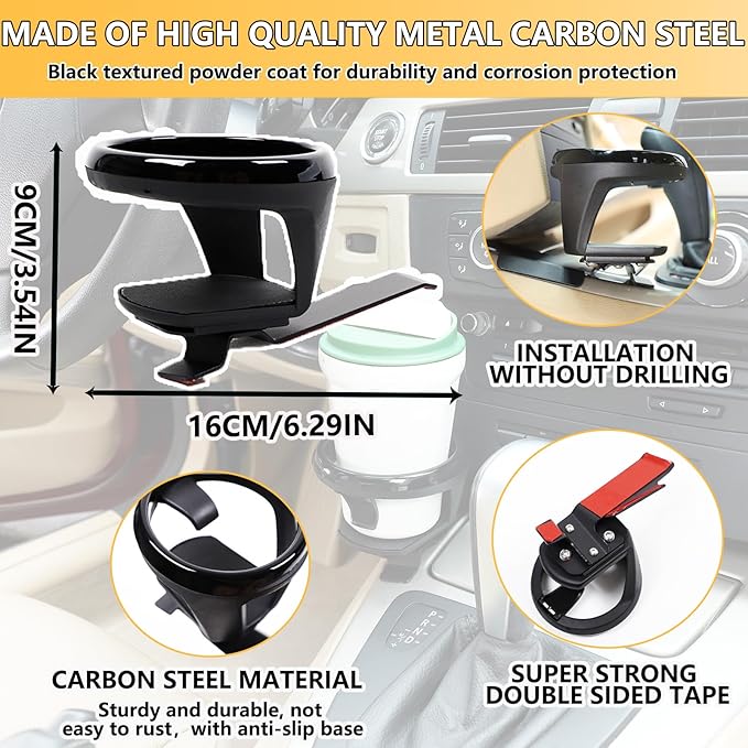 Center Console Cup Holder Compatible with BMW 3 Series 2005-2012 E90 E91 E92 E93 325i 320i 318i,Passenger Front Seat Center C