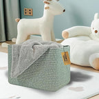 COMFY-HOMI Square Woven Cotton Rope Basket for Organizing, Gift Baskets for Handles, Empty Gift Baskets, Toy Basket for bins|
