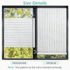 DOWELL Window Privacy Film, Frosted Glass Window Film, Static Cling Glass Vinyl, Heat Blocking Frosting Coverings, Removable Door Stickers for Home Office, Non-Adhesive, Reusable, 23.6 x 118.1 inches