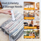 Vacuum Storage Bags for Travel, Vacuum Seal Bags for Clothing with Portable Electric Pump, Space Saver Bags in Multiple Carry
