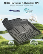 3W Floor Mats Fit for 2022-2025 2026 Honda Civic & Acura Integra 2023-2025(Not Fit Hybrid/Manual), Custom Fit Floor Liner for 1st 2nd Row Full Set TPE All-Weather Car Liners Black