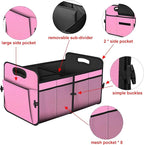Femuar Car Trunk Organizer,Car Storage Organizer with 72L Large Capacity Waterproof Collapsible and 11 Pockets,Trunk Organizer