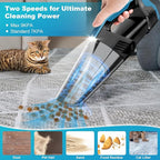 Cordless Car Vacuum Lightweight High Power Handheld Vacuum Cleaner with LED Light, Hand Vacuum for Car Home Office and Pet Ha