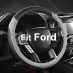 West Llama Car Steering Wheel Cover for Ford F-150, F-250, F-350, Expedition (Gray+Black-Large Size)