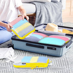PFEYRPK Lightweight Compression Packing Cubes for Suitcases, Compressible Expandable Travel Packing Organizer with Clear Toil