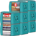 Fab totes 24 Gallons Clothes Storage, Foldable Thick Fabric Blanket Storage Bags, Containers for Organizing Bedroom, Closet, 