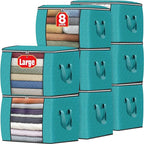 Fab totes 24 Gallons Clothes Storage, Foldable Thick Fabric Blanket Storage Bags, Containers for Organizing Bedroom, Closet, 