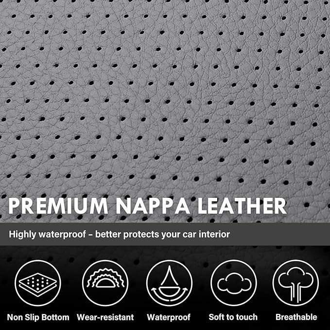Coverado Chevy Silverado Seat Covers, Faux Leather Seat Covers Fit for Chevy Silverado GMC Sierra 2007-2026 1500, 2015-2026 2