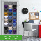 Dofilachy Hat Rack - Hat Organizer - Hat Racks for Baseball Caps, Visible Hat Holder - Baseball HatRack for Wall Door with 3 