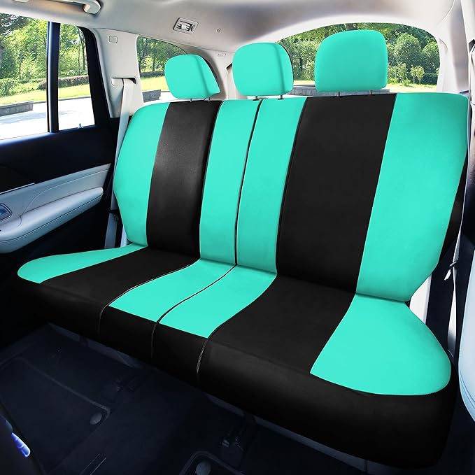 FH Group Car Seat Covers Full Set Cloth - Universal Fit,Automotive SeatCovers,Low Back Front SeatCovers,Airbag Compatible,Spl