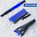 31.5" Snow Brush & Ice Scraper for Car Windshield, 3 in 1 Extendable Snow Brush with Squeegee, Detachable Snow Removal Tool with Comfortable Ergonomic Foam Grip for Cars, Suvs, Trucks, RVs