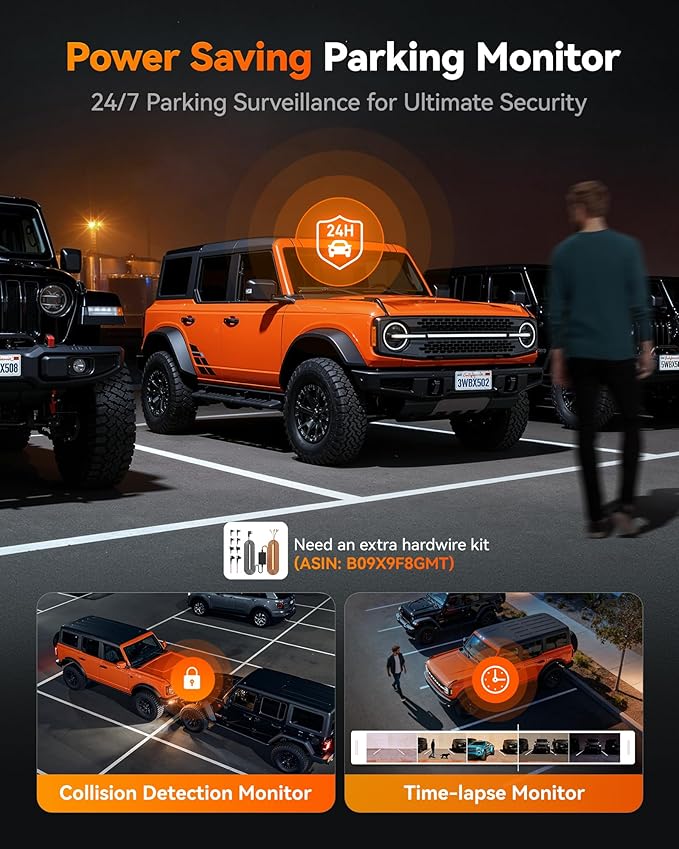 WOLFBOX X5 3 Channel 4K HDR Dash Cam, STARVIS 2 IMX678 8MP Night Vision, 4K+2.5K+1080P Front and Rear Inside Car Camera with 