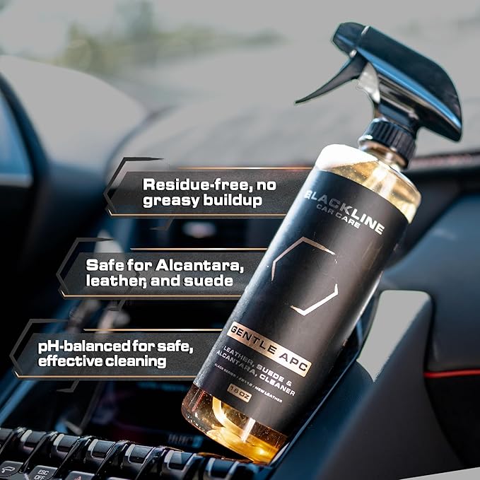 Blackline Car Care - Gentle APC - Streak free total Interior Cleaner and Protectant, Safe for Cars, Motorcycles & More. 16 fl