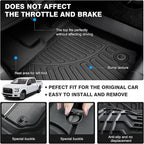 Powerty Floor Mats for 2015-2025 Ford F-150 SuperCrew/F150 Lightning Accessories All Weather Floor Liner 3D TPE 1st & 2nd Row Floor Mat Heavy-Duty Floor Liners