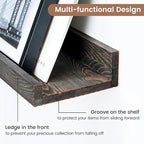 48 Inches Long Floating Shelves for Wall, Solid Pine Wood Picture Ledge Shelves, Wall Shelves with Lips, Nursery Book Shelves