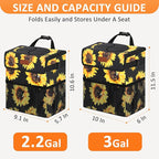 Car Trash Can for Car Cute,Bag Bin Hanging Waterproof Automotive Garbage Cans Leak Proof Vehicle Trash Can Sunflower