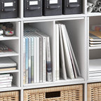 Furinno Cubicle Cube Insert, H-Shelf Cube Organizer, 2-Tier Shelf Accessory, Fits into Furinno Triple Thick Cubes, IKEA Kalla