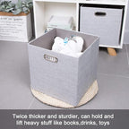 Posprica 11 Inch Cube Storage Bins for Organization, Fabric Storage Cubes Closet Storage Bins for Cube Organizer, Thick and H