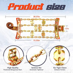 Tire Chains, Snow Chains, Anti-slip for Trucks Car SUV RV, Emergency Tire Chains, Tire Width 225-285 mm, Set of 6