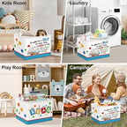Clastyle Collapsible Back to School Reading Book Storage Basket Dr Quotes Book Organizer for Nursery Room Classroom Library R