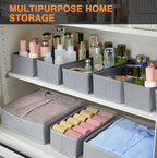DIMJ Drawer Organizer Clothes, 15 Pack Underwear Organizer, Foldable Closet Bins, Sock Organizer Bra Cube, Fabric Dresser Box