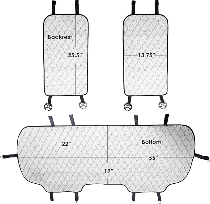 FH Group Car Seat Cushion Neosupreme Automotive Seat Cushions - Universal Fit, Rear Car Seat Cushion, Car Seat Cushions with 