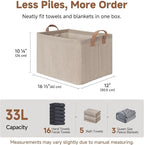 StorageWorks Storage Bins, Fabric Storage Bins for Shelves, Large Storage Baskets with Metal Frame, Closet Baskets and Bins w