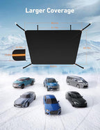 AstroAI Car Windshield Snow Cover, Windshield Cover for ice and Snow, Frost Windshield Cover for Ice, 2*Removal Side Mirror Protector, Windproof UV Sunshade Cover for Cars, SUVs, Vans